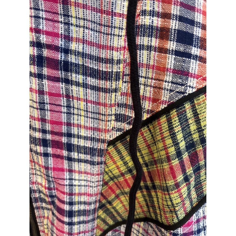 Free People Penny Plaid full zip Up Jacket Pink black small 80s NWT New casual - Picture 5 of 7